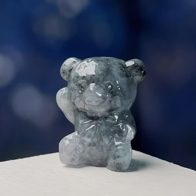 飄烏雞翡翠熊熊| 天然緬甸玉A貨翡翠 | 送禮