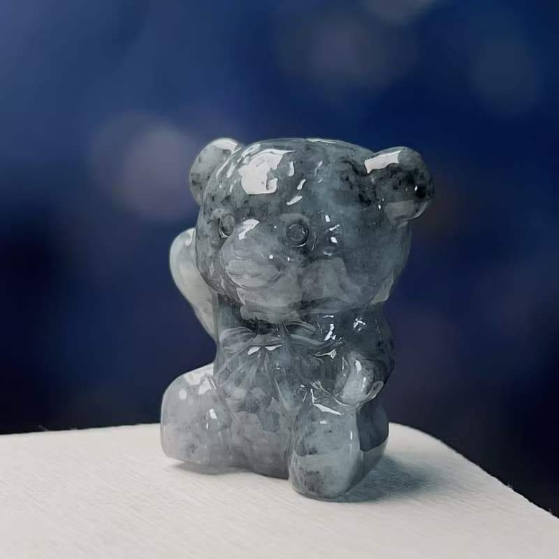 飄烏雞翡翠熊熊| 天然緬甸玉A貨翡翠 | 送禮