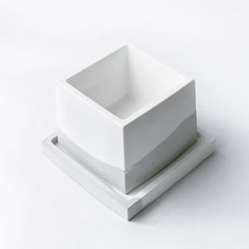 (現貨) 莫蘭迪藍系列 | 十二之卷-方形漸層水泥多肉植栽