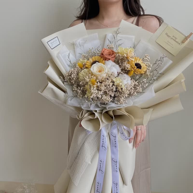 多款質感大花束 情人節花束 畢業花束 生日禮 乾燥花 母親節花束