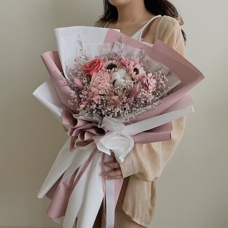 多款質感大花束 情人節花束 畢業花束 生日禮 乾燥花 母親節花束