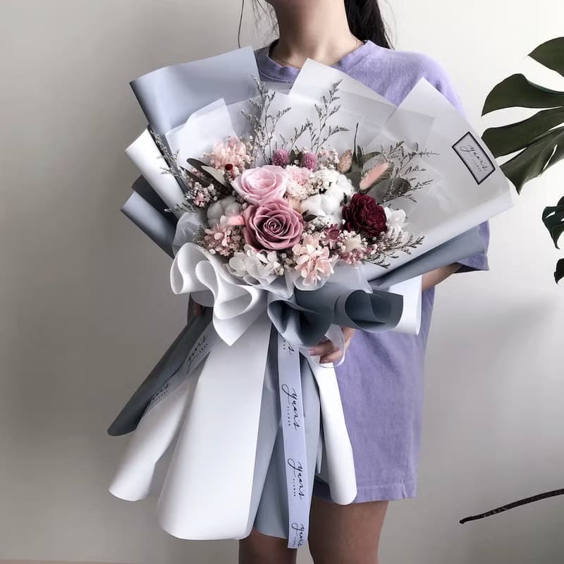 多款質感大花束 情人節花束 畢業花束 生日禮 乾燥花 母親節花束