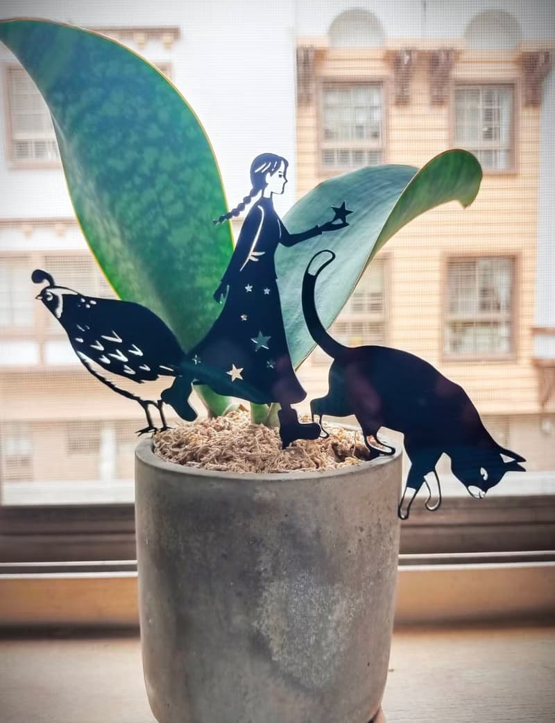 角落小劇場/趣味植栽造型裝飾/喵星人系列/好奇喵/療癒小物
