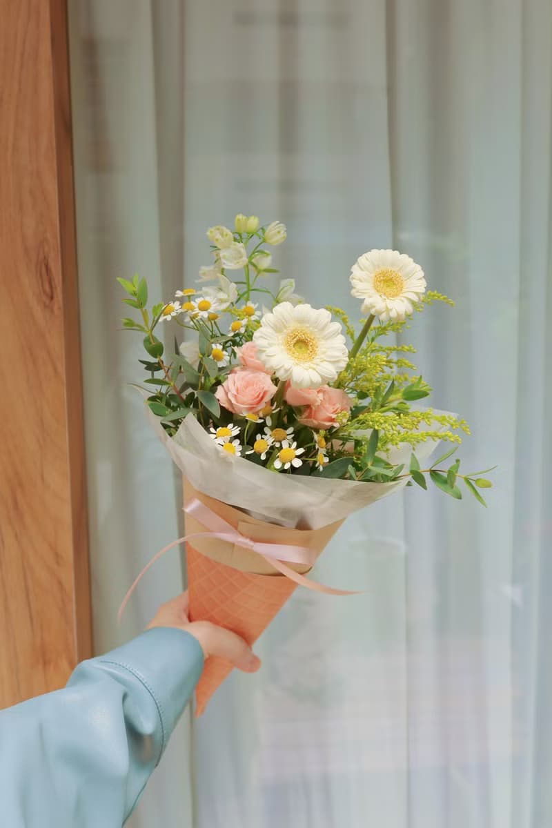 冰淇淋甜筒-鮮花花束