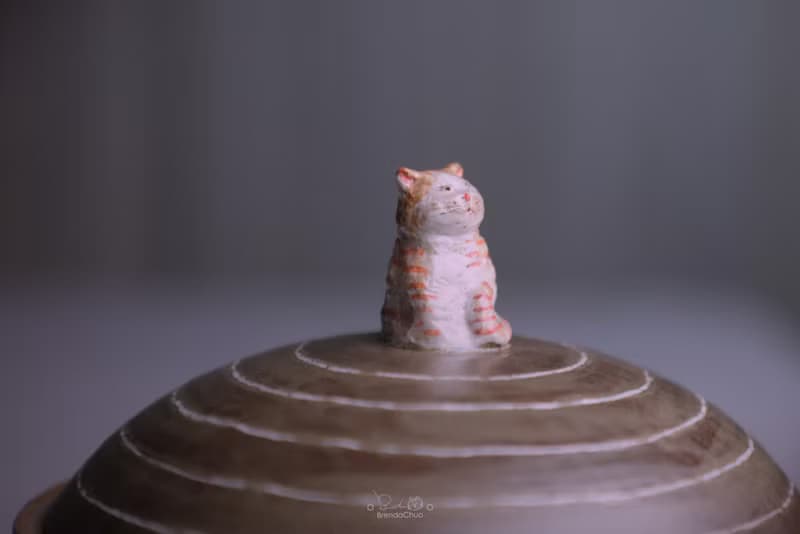 春郎陶-貓造型泡麵碗 700 ml