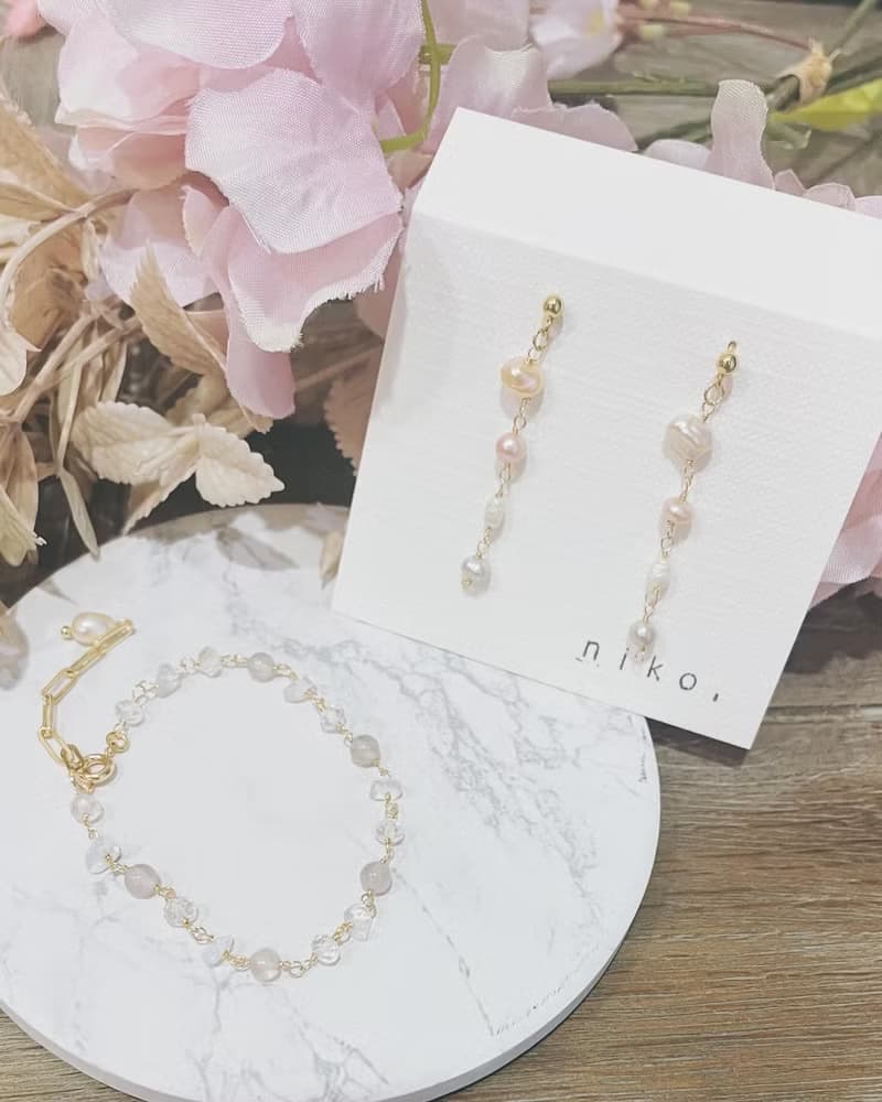 手作手鍊  灰瑪瑙　日本手作家