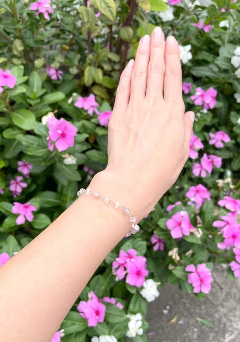 手作手鍊  灰瑪瑙　日本手作家