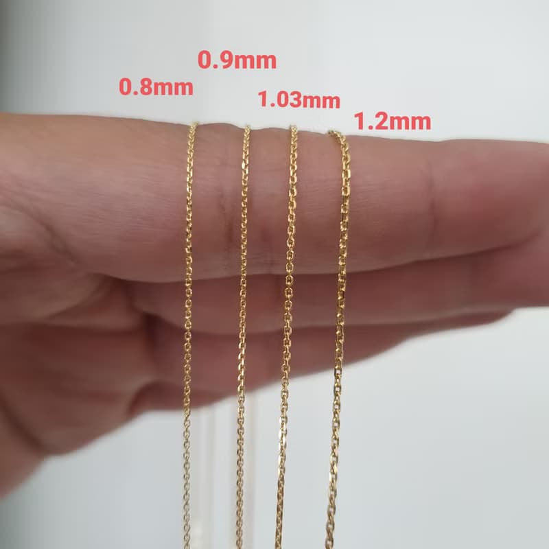 14K金18K金項鍊 百搭k金項鏈 方角鏈