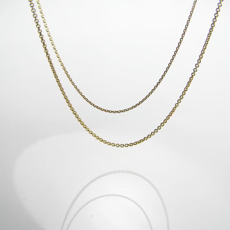 14K金18K金項鍊 百搭k金項鏈 方角鏈