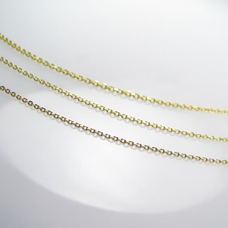 14K金18K金項鍊 百搭k金項鏈 方角鏈