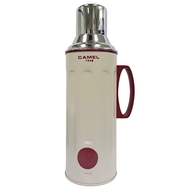駱駝牌 1.1L 玻璃膽真空保溫壺糖果色壺身 燕麥色 312OA