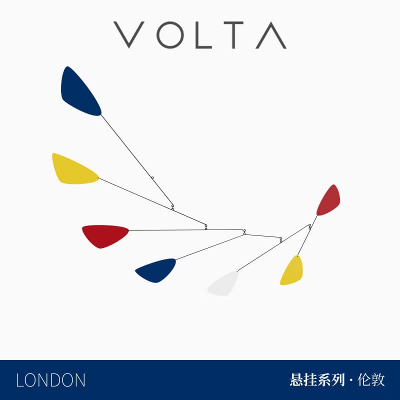 西班牙 VOLTA 紅黃藍 輕奢藝術金屬 懸掛裝飾 LONDON 藝術禮物
