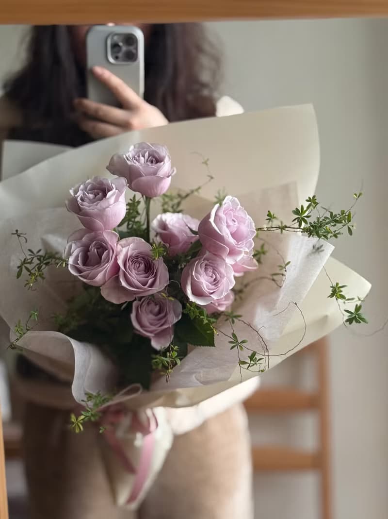 紫霧玫瑰 告白花束 鮮花花束 生日花束
