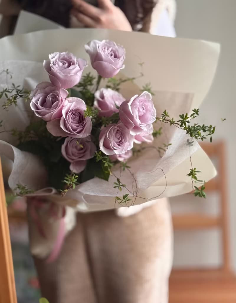 紫霧玫瑰 告白花束 鮮花花束 生日花束