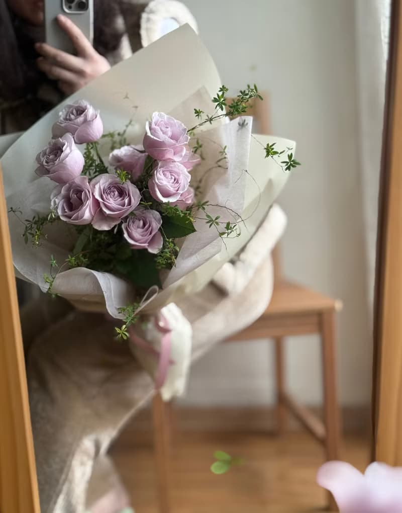 紫霧玫瑰 告白花束 鮮花花束 生日花束