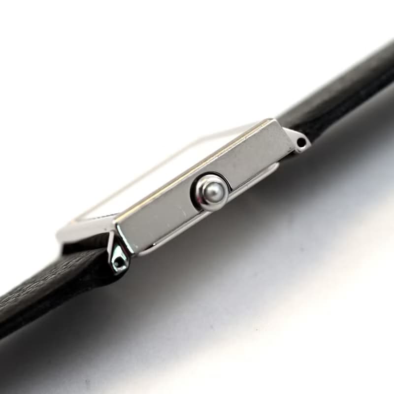CITIZEN xc クロッシー 女性用腕時計 クォーツ スクエアフェイス ブラックレザーベルト ローマ数字インデックス シャンパンゴールド  手錶 古董錶