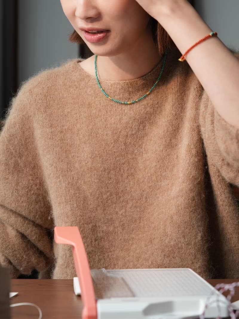 原創只此青綠綠松石小米珠項鏈手作串珠項鏈