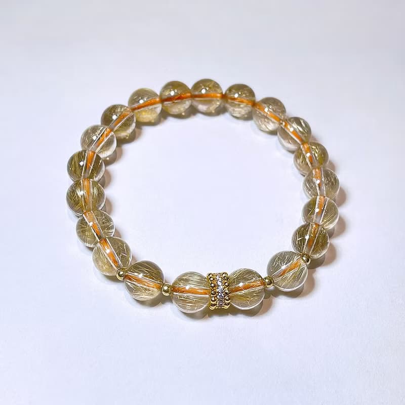 天然礦石 維納斯金髮晶 8.5mm 手鍊