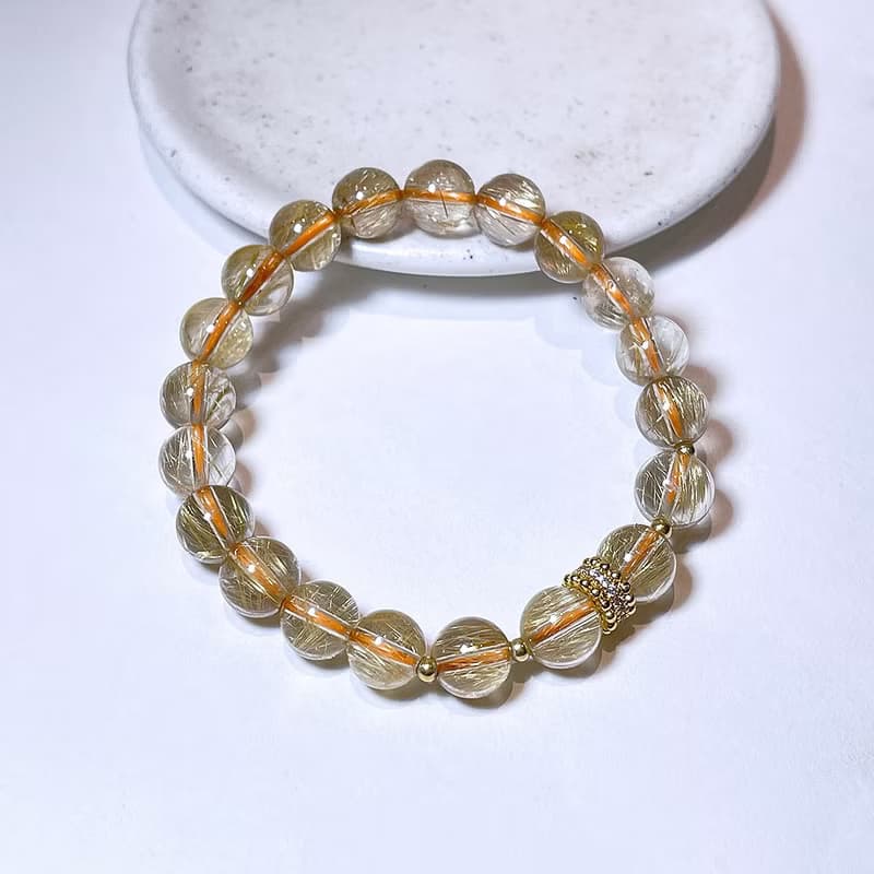 天然礦石 維納斯金髮晶 8.5mm 手鍊