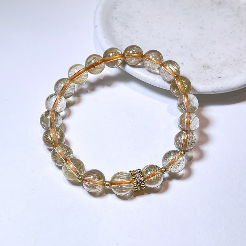 天然礦石 維納斯金髮晶 8.5mm 手鍊