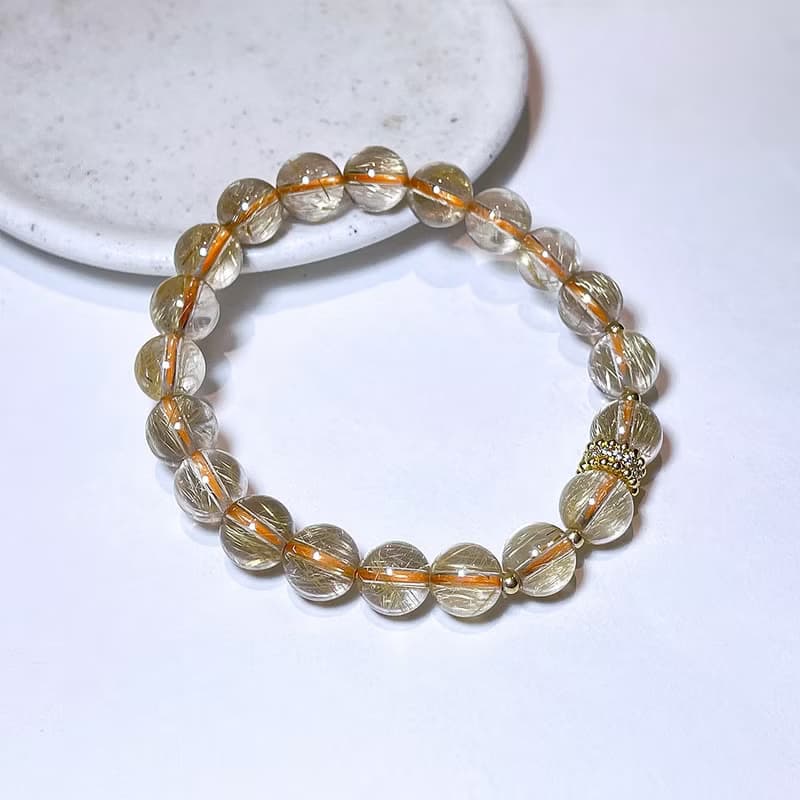 天然礦石 維納斯金髮晶 8.5mm 手鍊