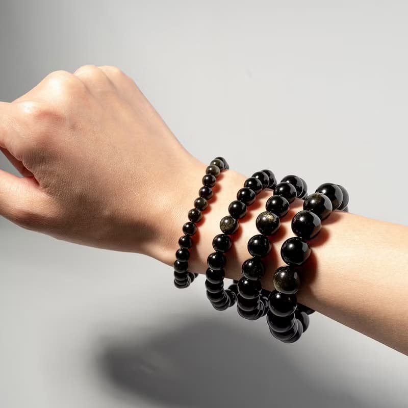 金沙黑曜石手鍊 | 辟邪擋煞 消除負能量