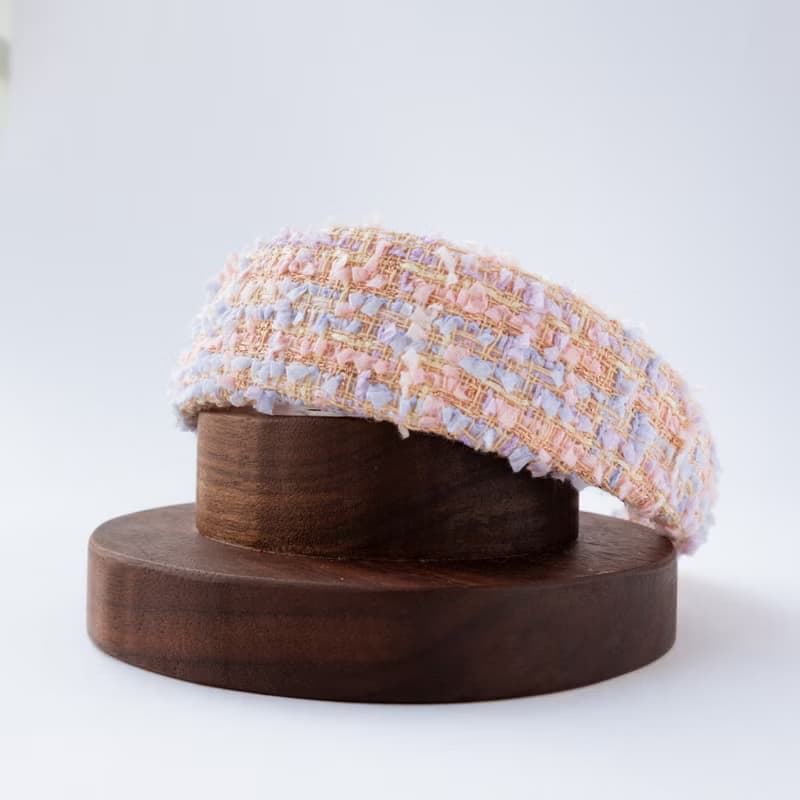 cherry blossom tweed hairband handmade headband