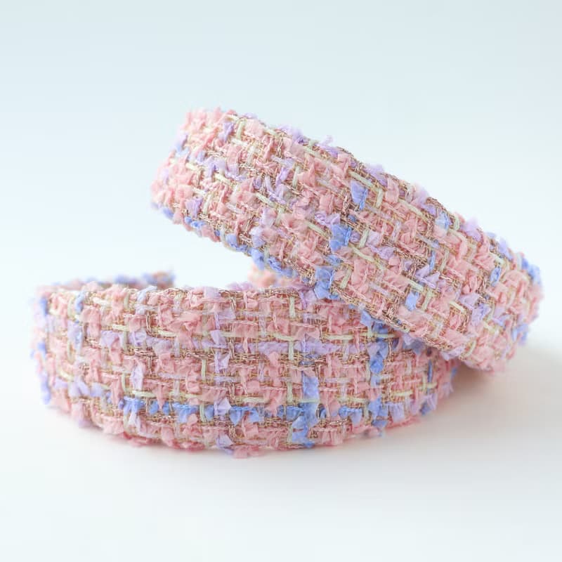cherry blossom tweed hairband handmade headband