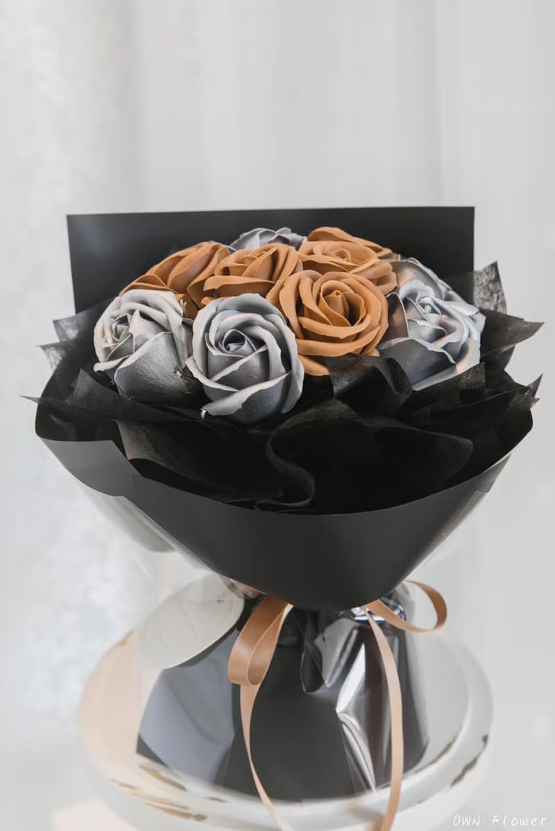 焦糖玫瑰花束/香皂花花束/生日花束/情人節花束/告白花束/永生花