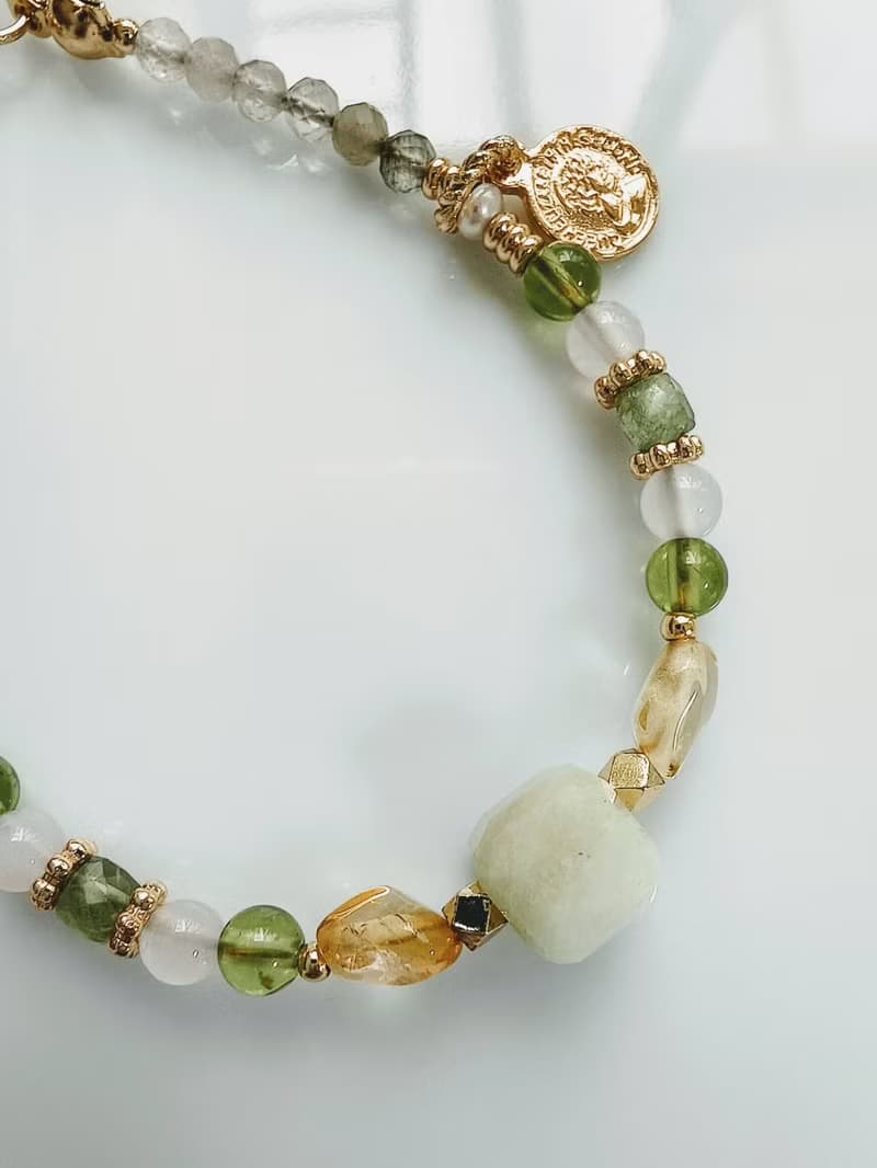 C.Lady晶女子。脈輪水晶系列－綠摩根石水晶手鍊