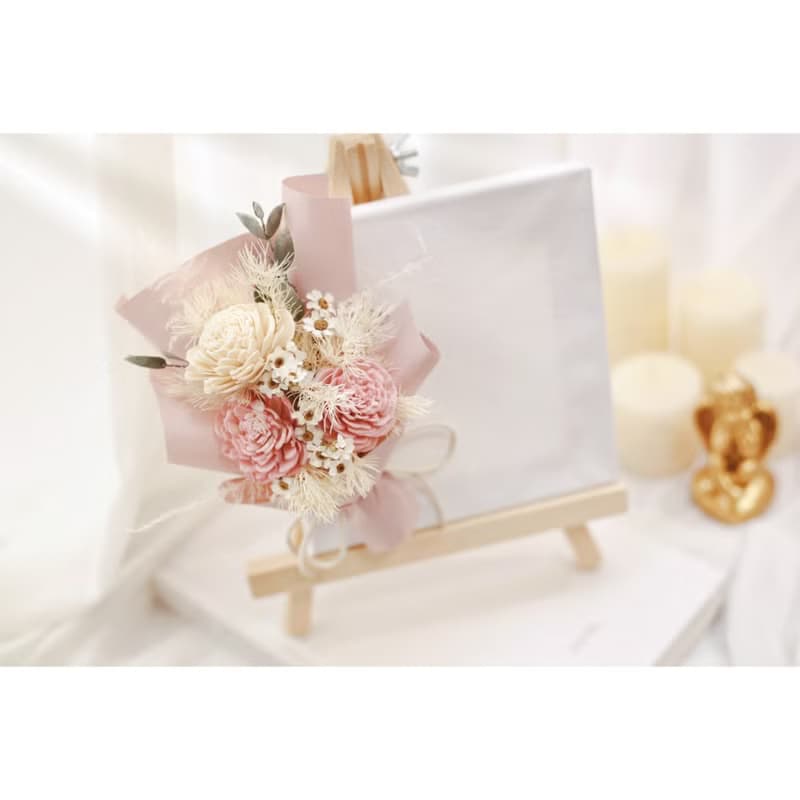 迷你花束畫架(空白處可寫祝福語)