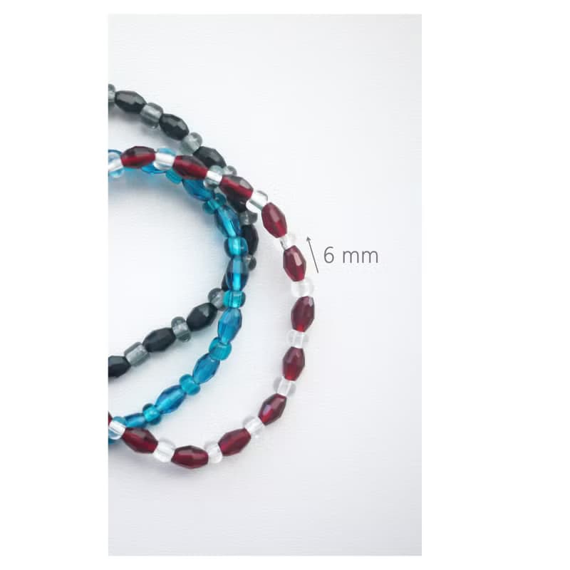 水晶玻璃珠組合手鍊 | 一組三入