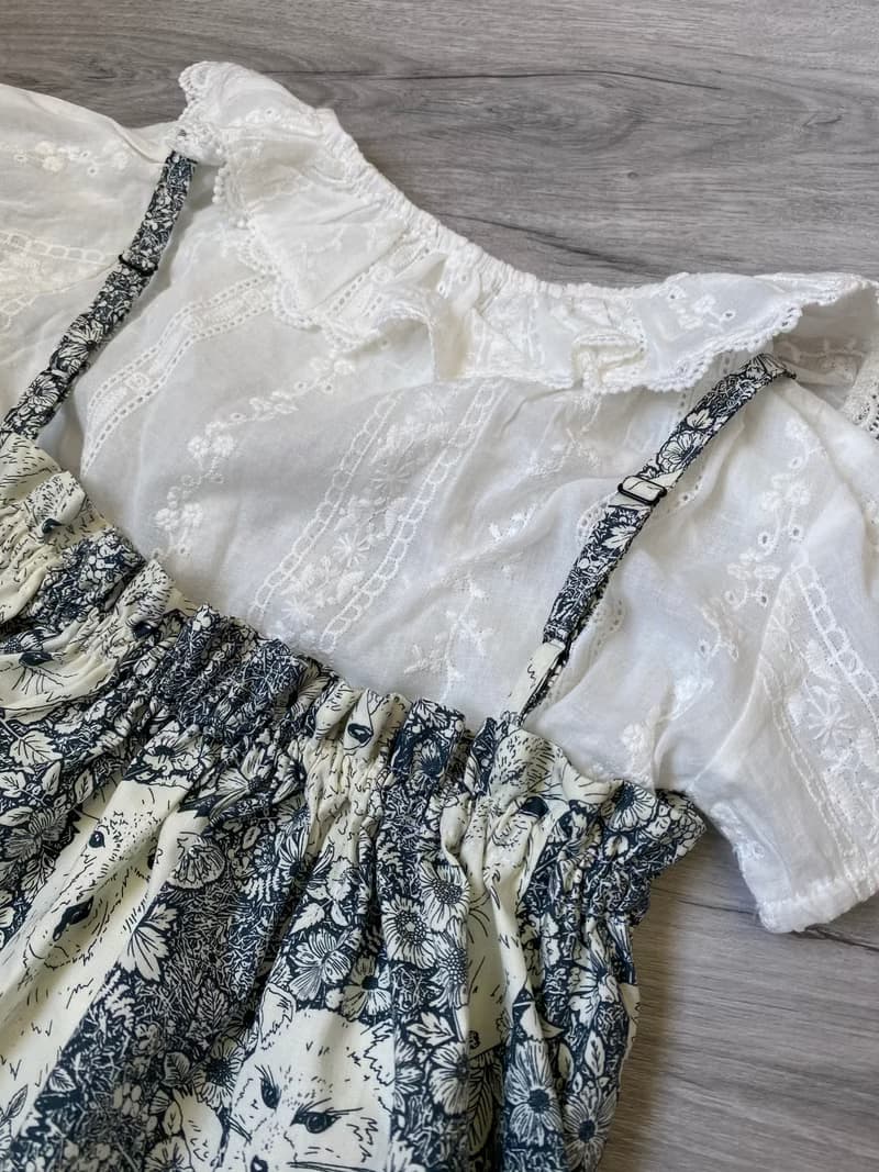童裝~美國棉布-女童細肩帶罩衫 一年四季都好搭