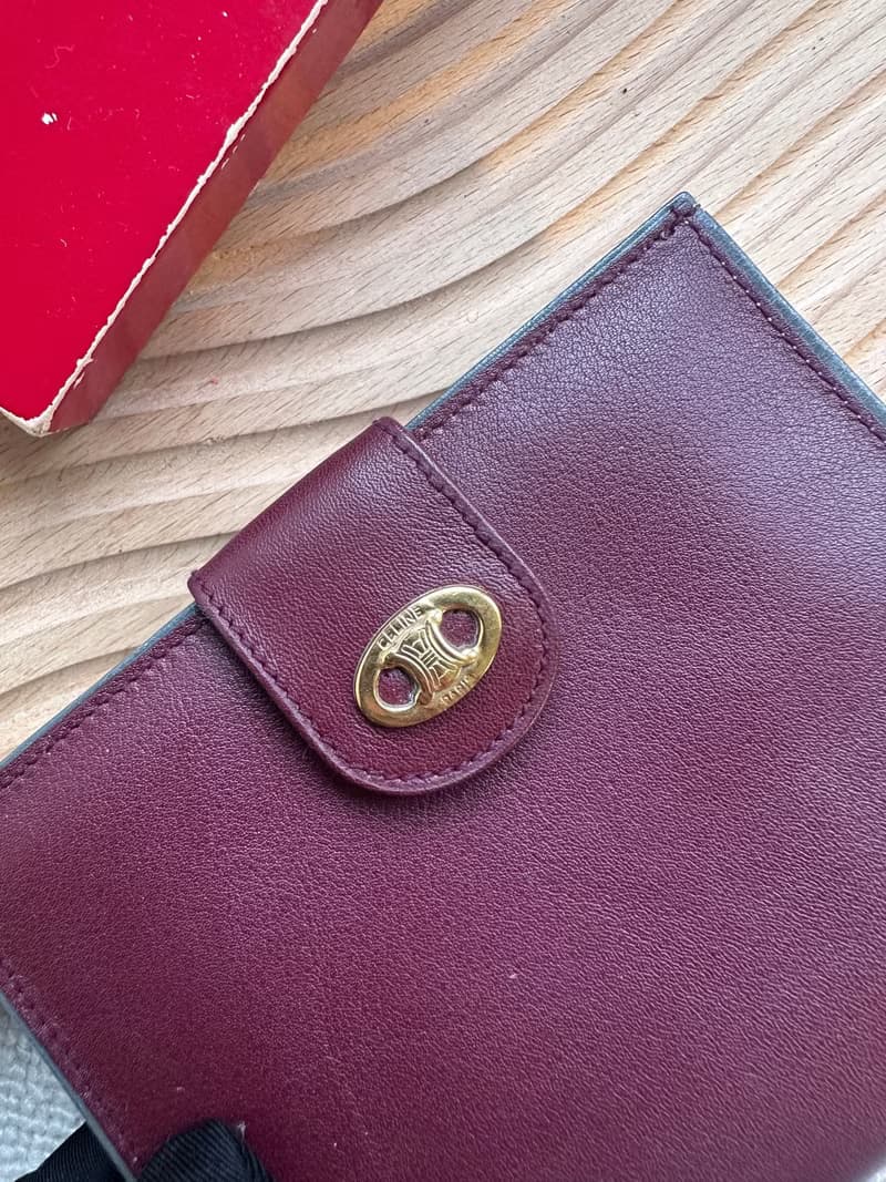 中古 Vintage Celine凱旋門五金裝飾中長錢包