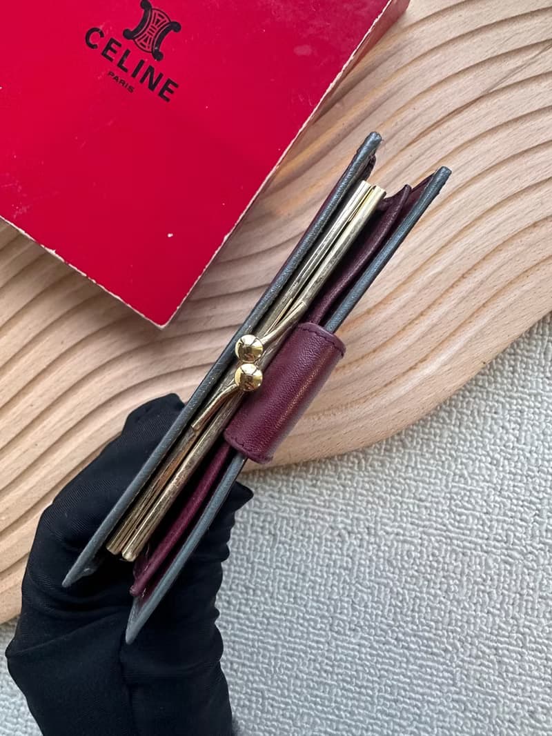 中古 Vintage Celine凱旋門五金裝飾中長錢包