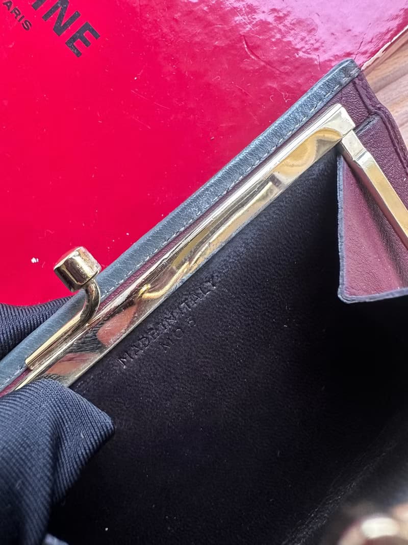 中古 Vintage Celine凱旋門五金裝飾中長錢包