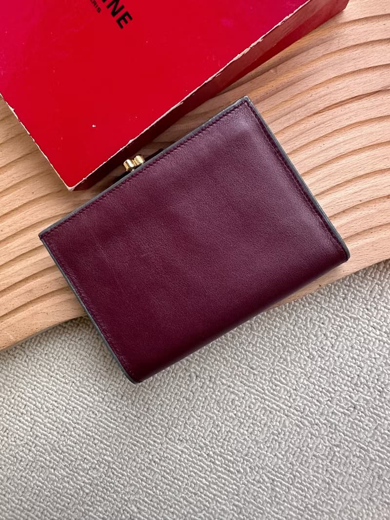中古 Vintage Celine凱旋門五金裝飾中長錢包