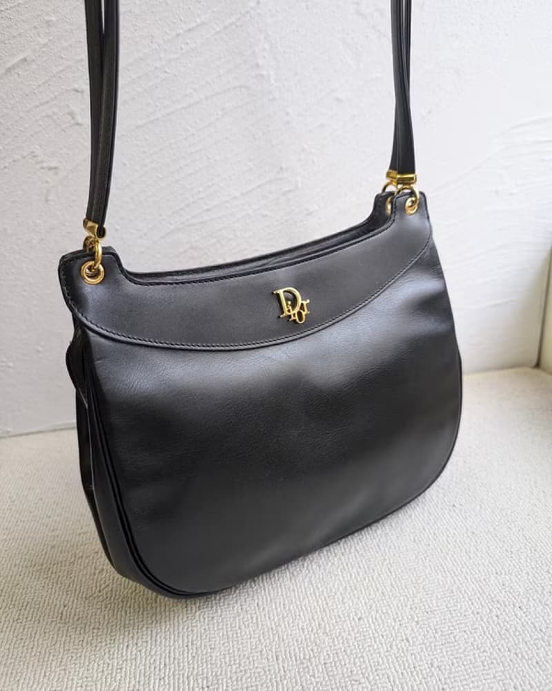 中古Dior黑色半月側背包