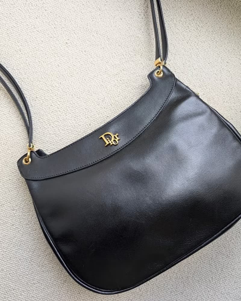 中古Dior黑色半月側背包