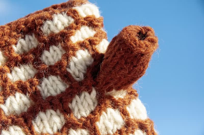 手織純羊毛針織手套/露趾手套/內刷毛手套/保暖手套-北歐焦糖咖啡