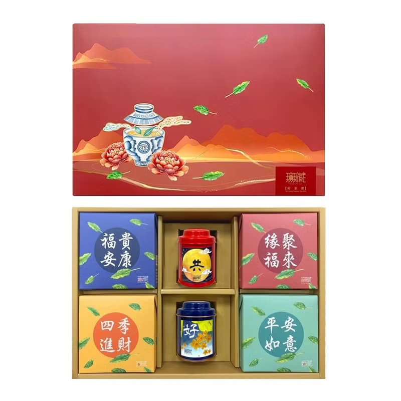 M1【無藏】中秋公益澎湃茶包+茶食禮盒【永續共好】(2茶4茶食)