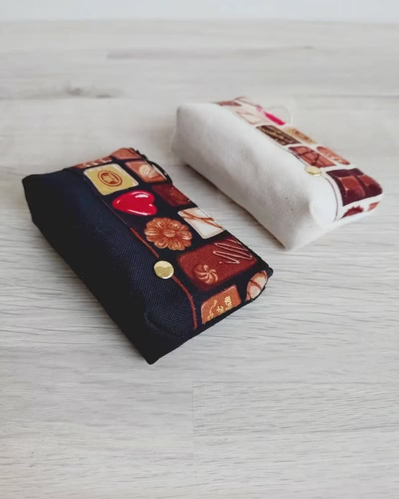 【FCC/小小零錢包】百味巧克力 黑 白 燙金 日本帆布 悠遊卡OK!