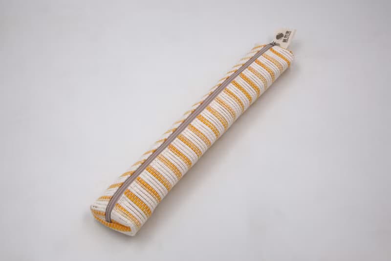 【紙布家】紙線編織 小餐具袋 黃白