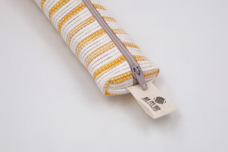 【紙布家】紙線編織 小餐具袋 黃白