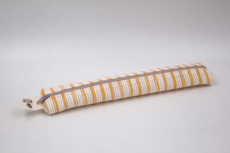 【紙布家】紙線編織 小餐具袋 黃白