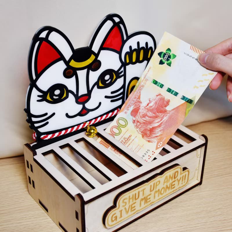巨大招財貓賽錢箱 | 錢箱 鏡餅 擺設 奉納 開運 存錢筒 錢罌