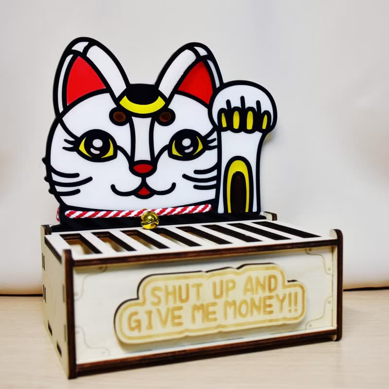 巨大招財貓賽錢箱 | 錢箱 鏡餅 擺設 奉納 開運 存錢筒 錢罌