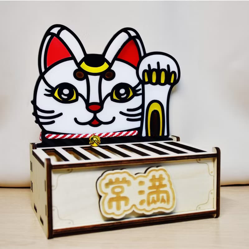 巨大招財貓賽錢箱 | 錢箱 鏡餅 擺設 奉納 開運 存錢筒 錢罌