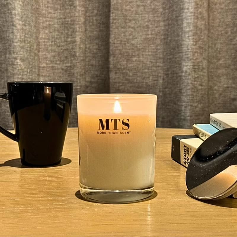 晨沐禪茶 夜沐黑茶 荔枝氣泡酒 花漾龍舌蘭 香氛蠟燭組 融蠟燈
