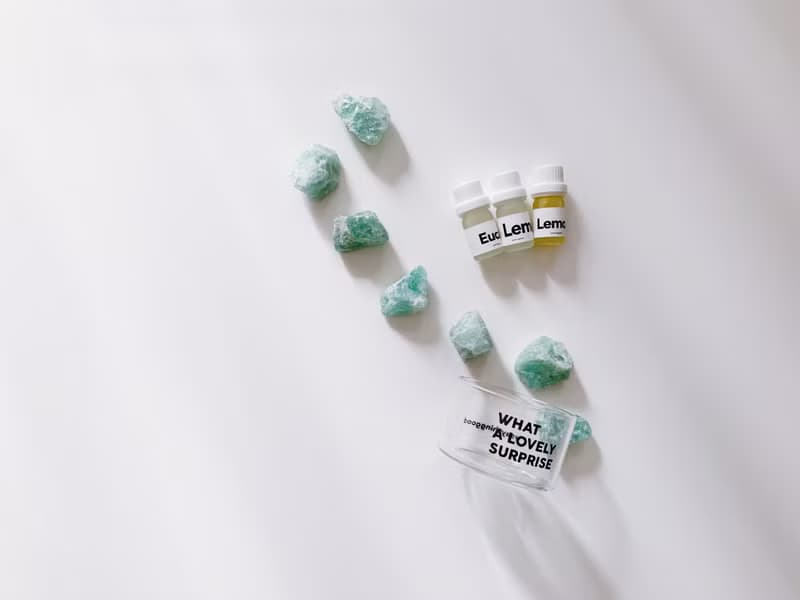香氛禮盒 天然礦石 水晶擴香石禮盒 x3款香氛精油丨